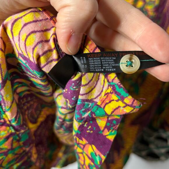 Anthropologie Shadé Akanbi Harvest Pajama Top Women’s Medium Bohemian Sleep Boho - Picture 12 of 12